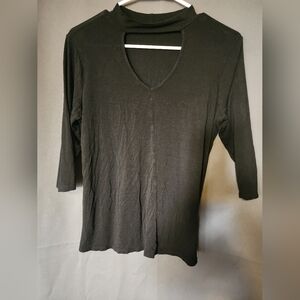 Cha Cha Vente Top, Women's size Large Black Cha Cha Vente Blouse